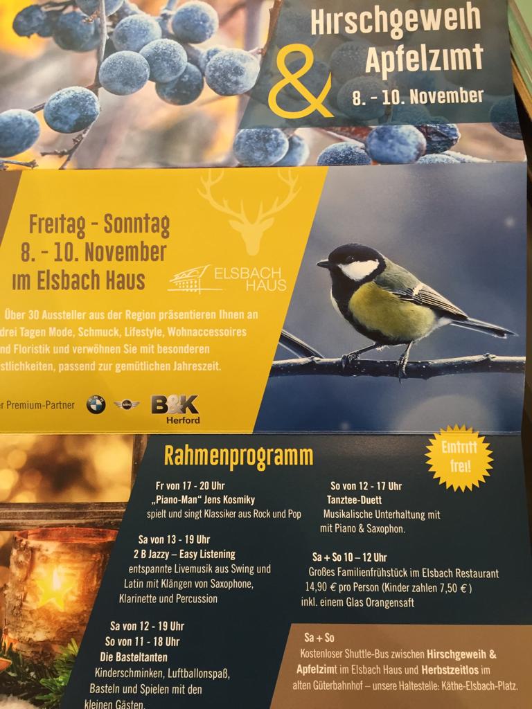 Hirschgeweih & Apfelzimt 2019 in Herford - Programm